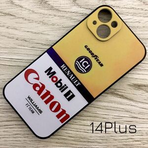 キヤノン ウィリアムズ ルノー iPhone 14 Plus ケース F1 Williams FW14 キャノン マンセル パトレーゼ セナ スマホ