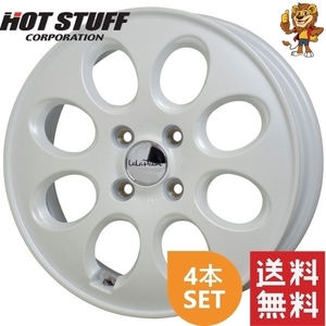 ホイール4本セット HOT STUFF LaLaPalm Oval (PW) 12インチ 3.50B PCD100/4H インセット：42 ララパーム オーバル