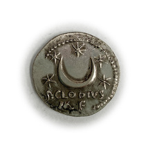 レプリカ 太陽神ソル 三日月 古代ローマ 銀貨 硬貨 コイン アンティーク キーホルダーペンダントお守りなどに RM10_画像2