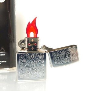 未使用 ZIPPO ジッポ ベネチアン 両面彫加工 オイルライター レギュラーサイズ モデルナンバー352 1997年 MADE IN USA プラケース 取説の画像4