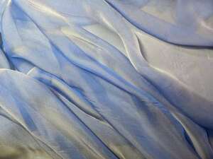  bisque doll ./ silk chiffon / Misty blue / silk cloth / postage 84 jpy ~