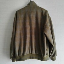 90s レア FRIENDLY WORLD check blouson ブルゾン ライダース ジャケット スウィングトップ フレンドリーワールド ウール チェック 日本製_画像2