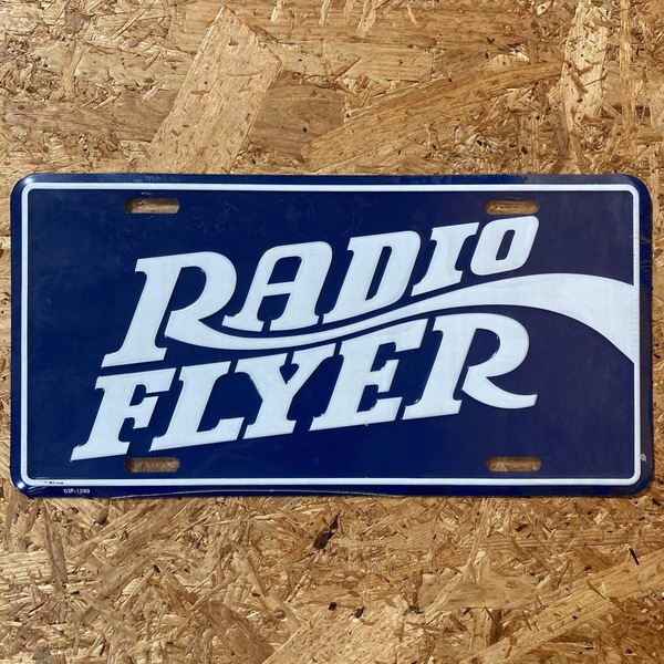 Radio Flyer ラジオ フライヤー プレート TIN SIGN 看板 バイク 自転車 青 .