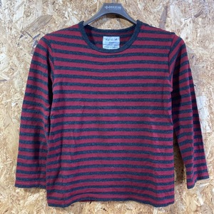 agnes b lady's ADAM ET ROPE border long sleeve T shirt S wool collaboration special order limitation Adam et Rope 