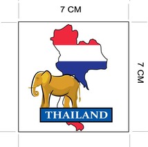 タイランド バンコク プーケット 海外旅行ステッカ－ 国旗&地図デザイン 7cm リモワ・サムソナイトなどスーツケースの目印に貼るシール_画像2