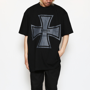 RUDIES SHADOW■送料込■限定大人めライン■アイアンクロス Tシャツ■黒 XL■ルーディーズ 音楽 10feet ロリクレ ゼファレン subciety