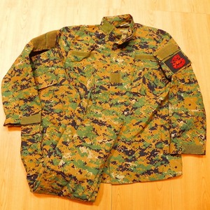 Eagle Force デジカモ 迷彩服 戦闘服 BDU 上衣 ズボン セットアップ 上下セット 中古 Lサイズ TBF 軍装コスプレ サバゲー などに★a