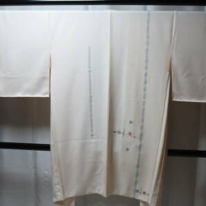 新品 長羽織 正絹 白系 女性 刺繍 間道 国内手縫い仕立の画像3