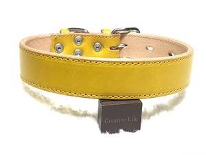 * including in a package profit *#30-N11* real leather flat necklace * simple * yellow!