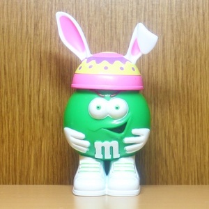 エムアンドエムズ　 フィギュア　グリーン　イースター　うさぎ　柄　m&m　m&m’ｓ　アドバタイジング　チョコ　アメトイ　ミールトイ