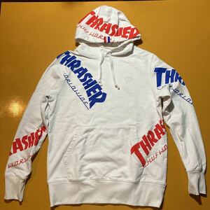 HUF × THRASHER Sサイズ ハフ×スラッシャー パーカー トリコロール