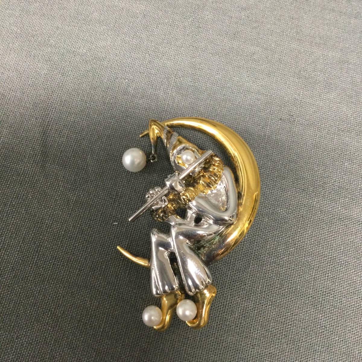 数量限定セール 【美品】ミキモト MIKIMOTO シルバー パールブローチ