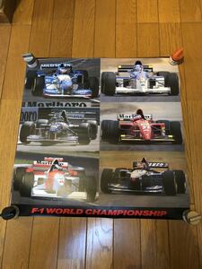 新品ポスター●1995年F1世界選手権●シューマッハ、片山右京、鈴木亜久里、アレジ、ハッキネン