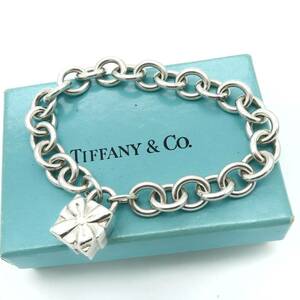 希少 Tiffany&Co. ヴィンテージ ティファニー プレゼント ボックス ロック シルバー ブレスレット 南京錠 SV925 AA218