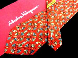 E0649R* beautiful goods *[ Indian * animal ] Ferragamo necktie 