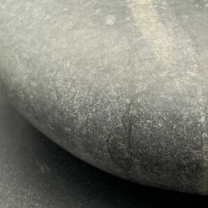 【石】 観賞石 『白線（円）のある黒い石』125.5ｇ 石コレクター/硯石/水石/盆石 定形外可 M1217Bの画像8