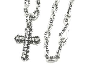 ☆定価￥125,400 本物 正規品 ロイヤルオーダー Small Consort Cross w/ CZ ＆LuLu Chain ネックレス シルバー925☆