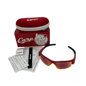 美品 SWANS スワンズ×カープ LI SIN-1701 CARP サングラス UVカット ミラーレンズ レッドシャドー×スモーク ゴーグル スポーツ 赤