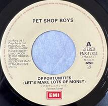 ■1986年 国内盤 オリジナル PET SHOP BOYS - Opportunities (Let's Make Lots Of Money) 7”EP EMS-17641 EMI オポチュニティーズ_画像4