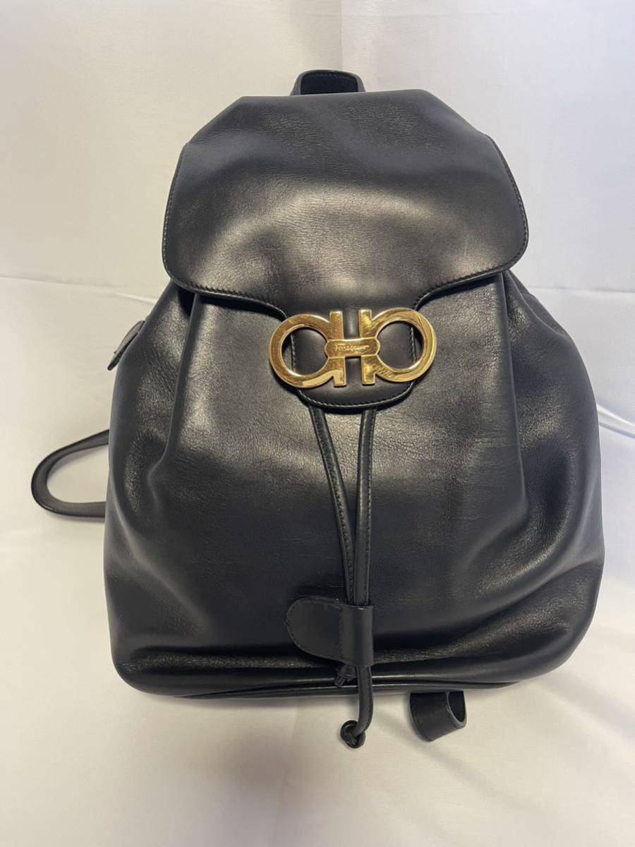 未使用☆Salvatore Ferragamo☆スタッズガンチーニバックパック-