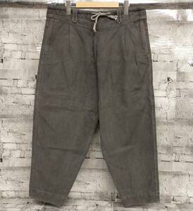 21SS YANTOR ヤントル Sumi-Dyed 6ply Khadi Himo Pants カディコットン サイズM グレー 参考価格:¥38000(+TAX) 店舗受取可