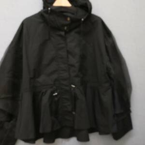 RUIRUE BOUTIQUE ルイルエブティック レディース ブルゾン パーカージャケット ブラック 5L ドレッシー ゆったり オーバーサイズ