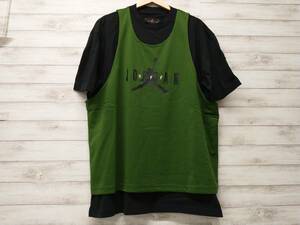 【タグ付】 NIKE JORDAN × OFF-WHITE SHORT SLEEVE TOP ナイキ ジョーダン オフホワイト 半袖Tシャツ CV3524-361 M ブラック グリーン 夏