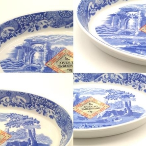 スポード SPODE ブルーイタリアン オーブンウェア BLUE ITALIAN OVAL BAKER S/S 縦約16.5cm 横約26.5cmの画像4