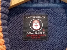 CAPTAIN SANTA スタジャン 紺色 キャプテンサンタ 古着 メンズ 色ヤケ特価品 ワッペン_画像3