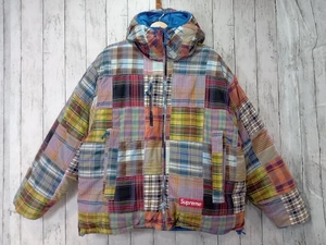 Supreme シュプリーム Madras Reversible Windstopper Puffer 中綿ジャケット マルチ チェック / ブルー L 店舗受取可