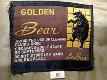 【お値下げしました】GOLDEN BEAR/ゴールデンベア/レザージャケット/M/ブラウン/ビンテージ_画像4