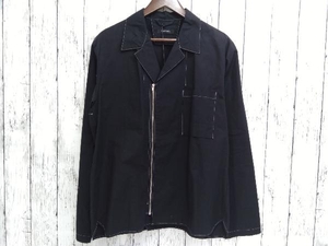 PORTVEL ポートヴェル ジップアップ オープン カラー シャツ 長袖シャツ 日本製 サイズ2 ブラック 店舗受取可