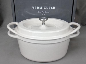 【箱付】 VERMICULAR バーミキュラ Oven Pot Rnund #18 オーブンポットラウンド18cm ナチュラルベージュ ガス,IH,ハロゲン,オーブン対応