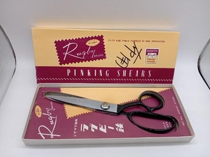 KIYA ラグビー鋏 ジグザグ裁断 PINKING SHEARS ピンキング 木屋 RUGBY 長さ：約23cm