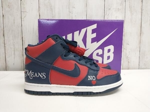 【鑑定済み】【タグ付き】NIKE SB DUNK HIGHT QS×Supreme/ スニーカー/ナイキ/ダンクハイ/シュプリーム/DN3741-600/28cm