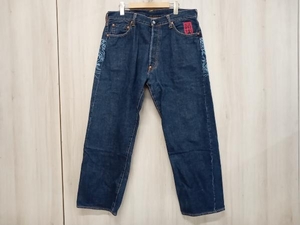 Evisu evisu ebisu daruma ляпленная вышивка джинсы джинсы 35 дюймов 2001 35 × 35 кнопок муха