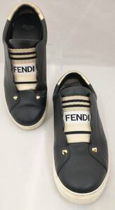 FENDI フェンディ 8E6592 レディース スニーカー 約23cm スタッズ ブラック