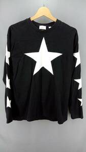 ★ BURBERRY バーバリー Black Star Motif 長袖Tシャツ 後ろロゴあり XSサイズ ブラック 通年