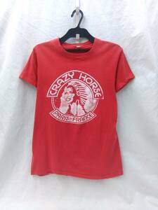 [80s] CRAZY HORSE クレイジーホース 半袖Tシャツ 赤 レッド ヴィンテージ 古着 店舗受取可