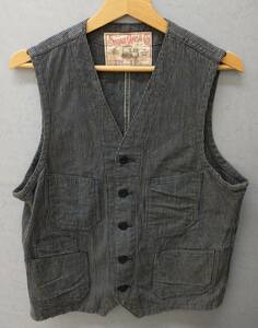 SUGAR CANE シュガーケーン メンズ ベスト INDIGO STRIPE WORK VEST アメカジ