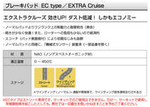 EC311284 トヨタ エスティマ エミーナ / ルシーダ フロント DIXCEL ブレーキパッド ECタイプ 送料無料_画像2