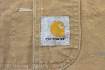 雰囲気抜群★カーハート ブラウンダック オーバーオール ダブルニー サイズ【W38 L30】★CARHARTT ぺインター ビンテージ_画像7