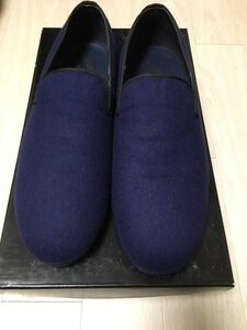 *[ unused ]BEAMS Beams / flannel slip-on shoes / NAVY 6.5(24.0cm corresponding )