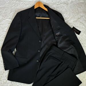 未使用 MIKELORD ONWARD オンワード樫山 スーツ A7 シングル 3B 総裏 ツータック ブラック XLサイズ相当 ビジネス ドレス メンズ