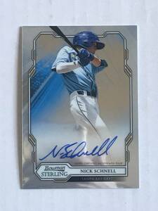 NICK SCHNELL（レイズ）2019 Bowman Sterling　直筆サインカード