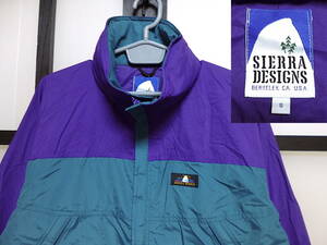  new goods 90s sierra design two-tone color - nylon jacket / unused 90 period dead stock SIERRA DESIGNS Vintage outdoor 