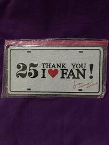 ・※・　安室奈美恵　２５　ＴＨＡＮＫＳ　ＹＯＵ　・　Ｉ　ｌｏｖｅ　ＦＡＮ　！　・　ナンバープレート　　・※・