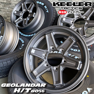  immediate payment tire wheel 4 pcs set special order KEELER TACTICS 15×6.0J+33 6/139 MG Yokohama Geolandar H/T G056 195/80R15 107/105L Hiace 