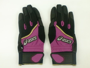 Asics Asics Beg-43 Size S Batryle Batting Gloves для боя, защищенных от рук, фиолетовый / черный (3990)