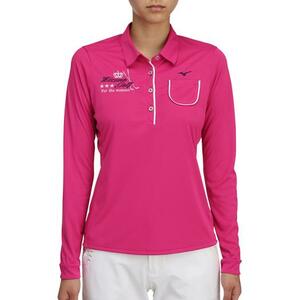 ★ New Mizuno [52ma723064] Ягодный розовый &lt;&lt; M &gt;&gt; Long -Sleeved рубашка снижение цены!